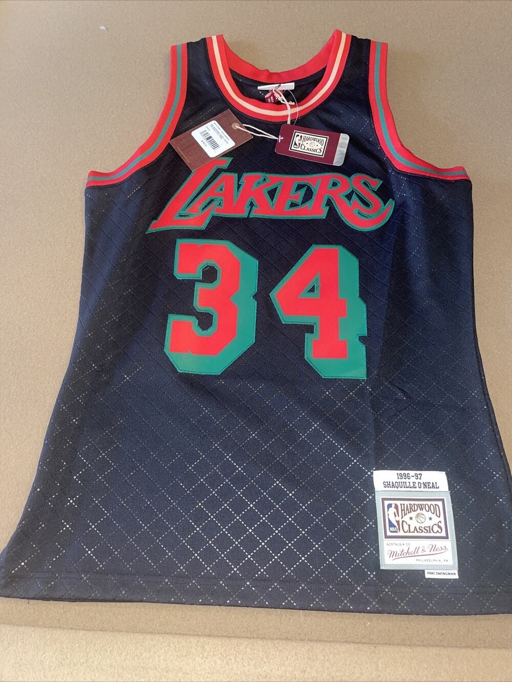 NBA Mitchell & Ness LA Lakers O’Neal Christmas Day Basketball Swingman Jersey M